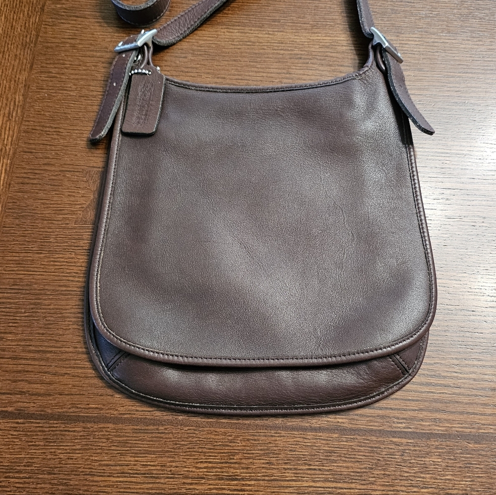 Coach Vintage Slim Hippie Flap Saddle Bag Brown 80D-9135 - Picture 7 of 14